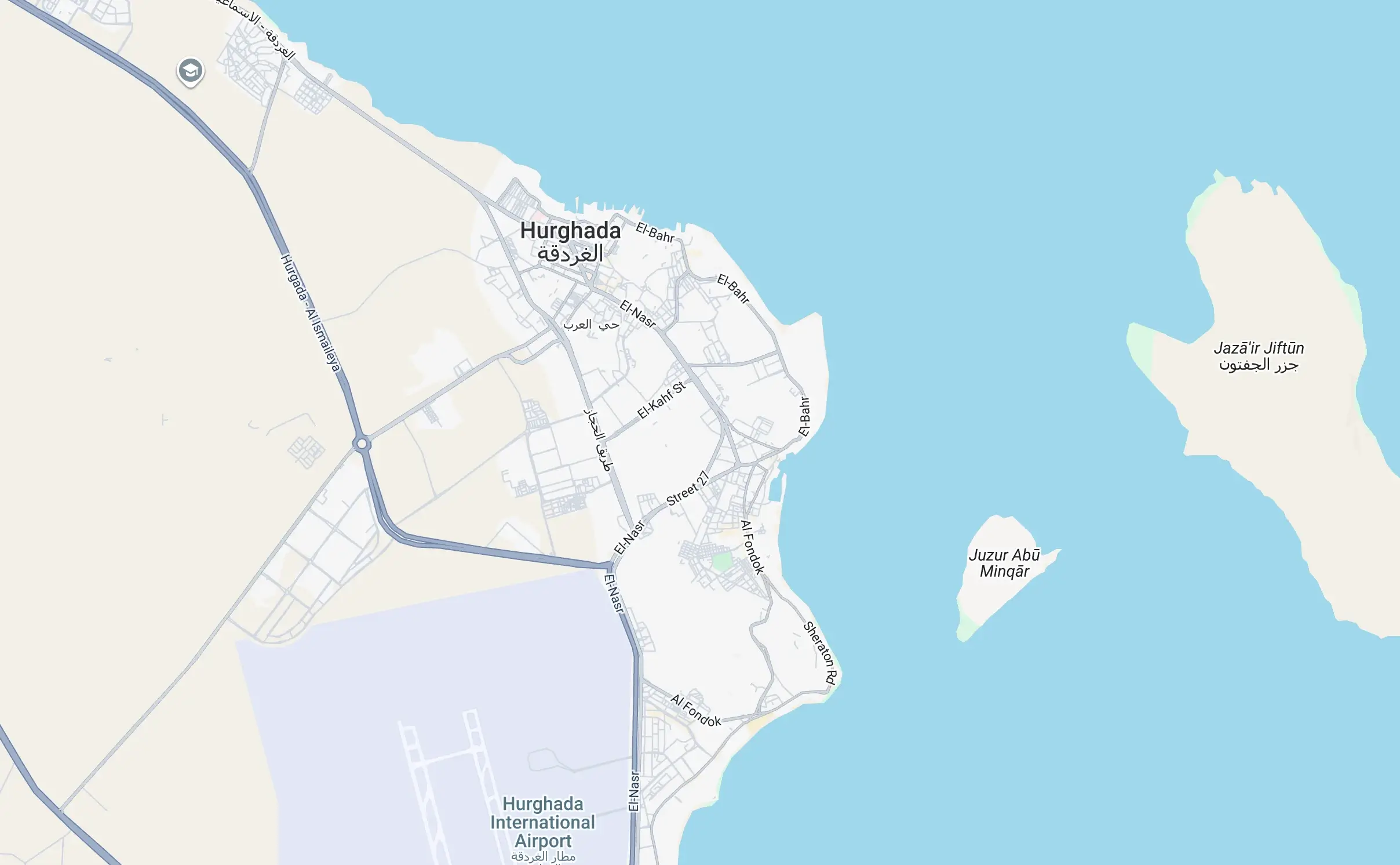 Hurghada Amazing location map